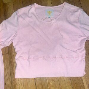 Light Pink Soft Lounge Long Sleeve Top For Women (SMALL)